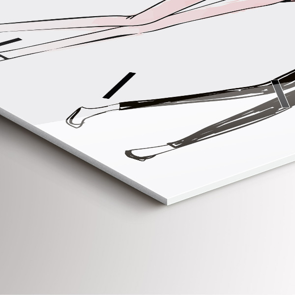 Čtvercové nástěnné hodiny Dámská móda