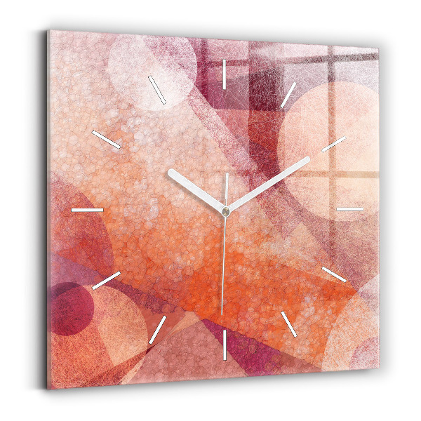 Čtvercové nástěnné hodiny Geometrická abstrakce