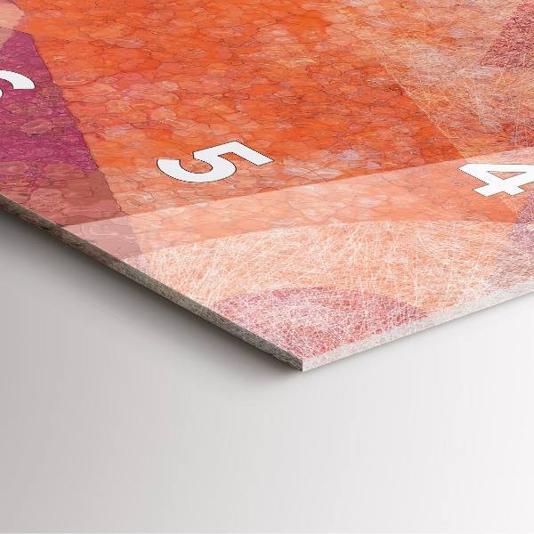 Čtvercové nástěnné hodiny Geometrická abstrakce