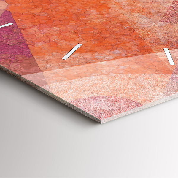 Čtvercové nástěnné hodiny Geometrická abstrakce