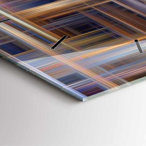 Čtvercové nástěnné hodiny Geometrická abstrakce