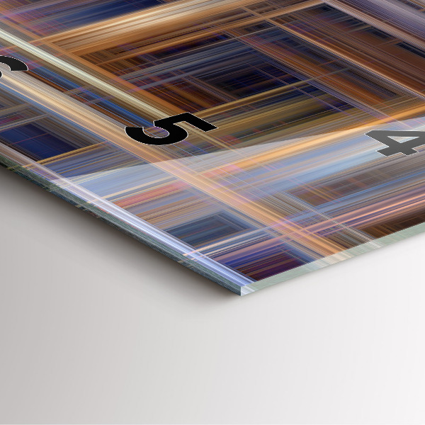 Čtvercové nástěnné hodiny Geometrická abstrakce