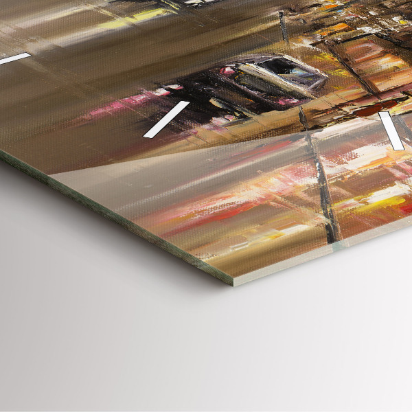 Čtvercové nástěnné hodiny Architektura města Paříže