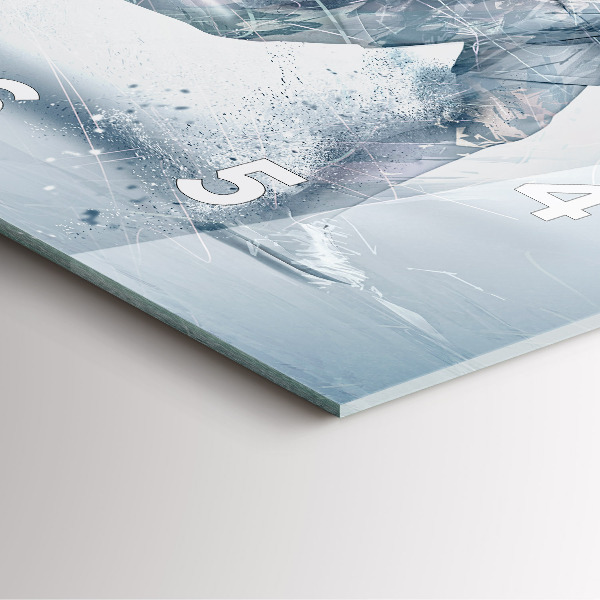 Čtvercové nástěnné hodiny Běžící muž