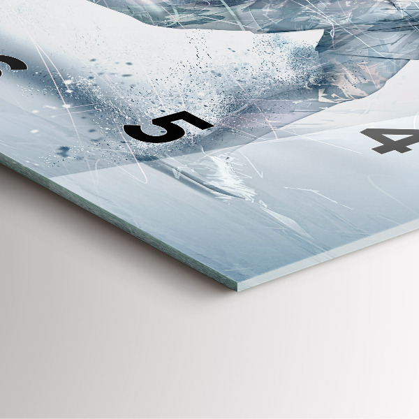 Čtvercové nástěnné hodiny Běžící muž