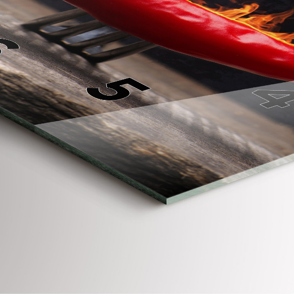 Čtvercové nástěnné hodiny Pepřová paprika