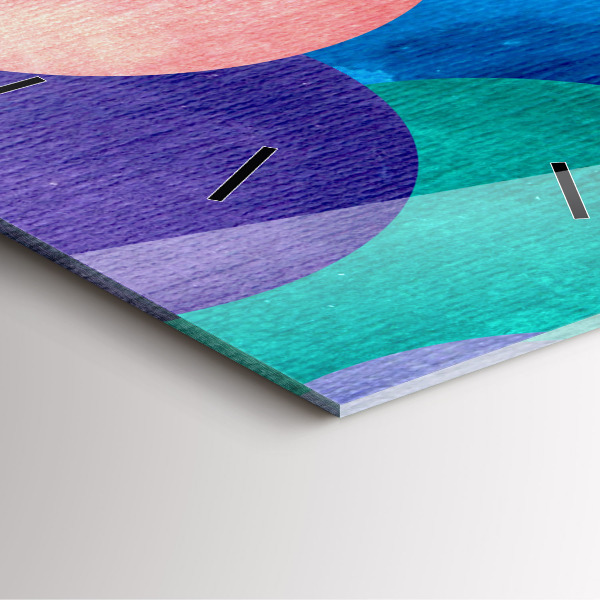 Čtvercové nástěnné hodiny Abstraktní kruhy