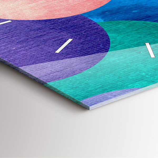 Čtvercové nástěnné hodiny Abstraktní kruhy