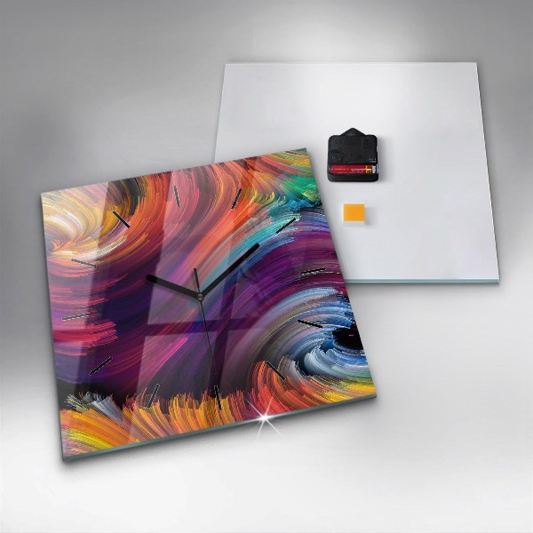 Čtvercové nástěnné hodiny Abstraktní výprodej