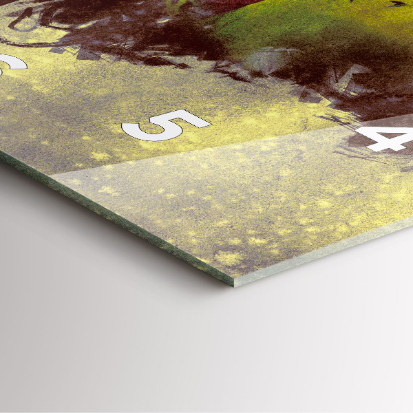 Čtvercové nástěnné hodiny Žena v lese