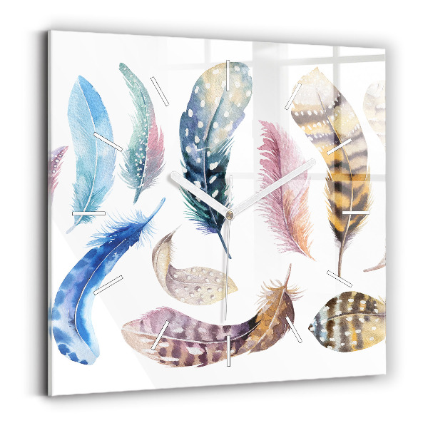 Čtvercové nástěnné hodiny Retro umělecká ilustrace