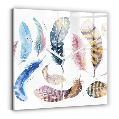 Čtvercové nástěnné hodiny Retro umělecká ilustrace