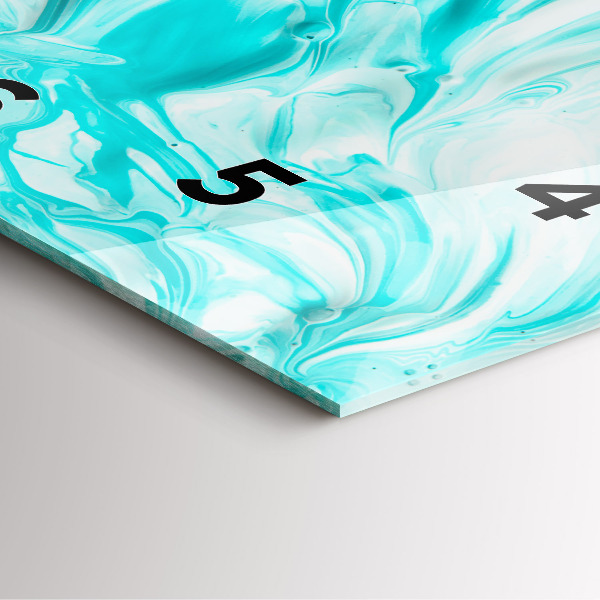 Čtvercové nástěnné hodiny Modrá abstrakce