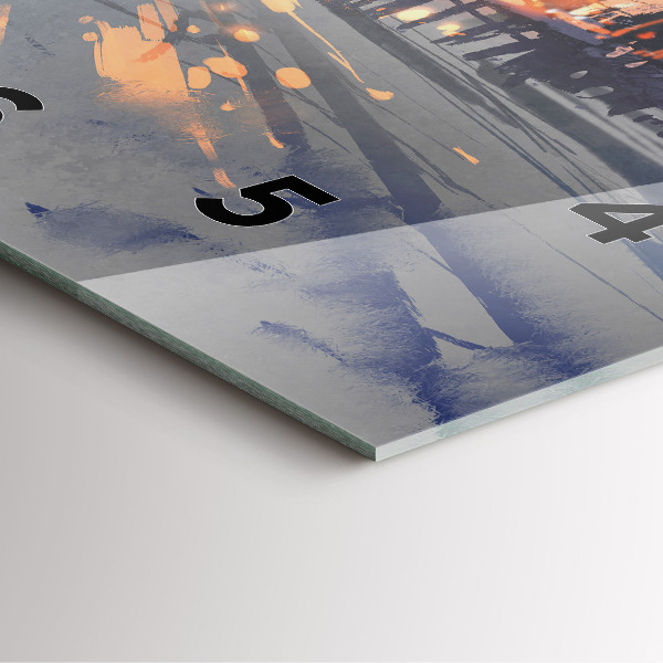 Čtvercové nástěnné hodiny Zimní krajina stromů