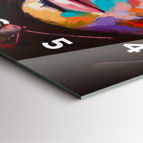 Čtvercové nástěnné hodiny Portrét ženy