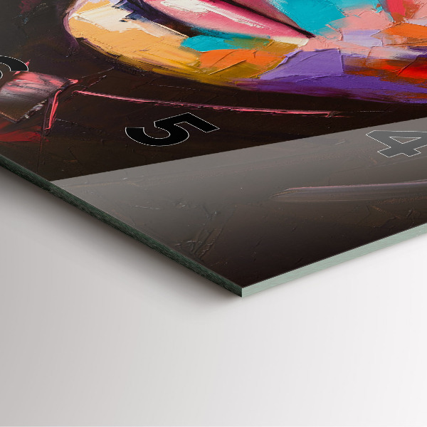 Čtvercové nástěnné hodiny Portrét ženy