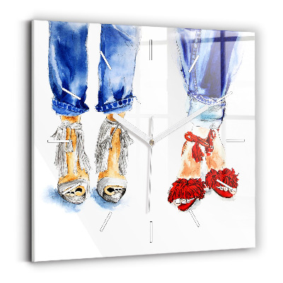 Čtvercové nástěnné hodiny Dámské odznaky