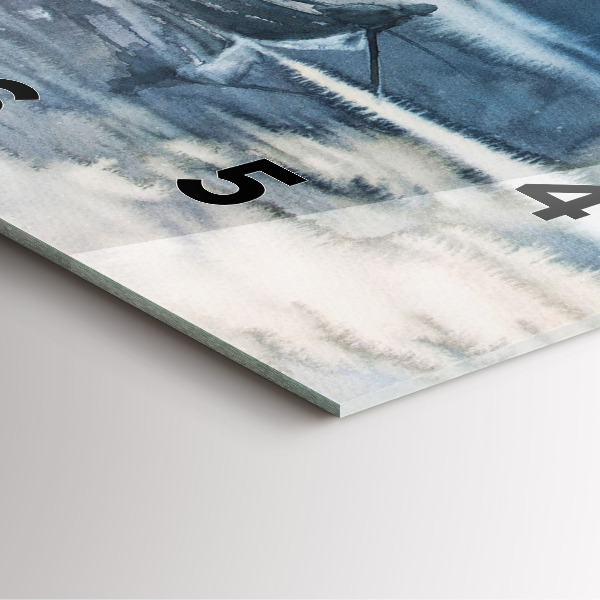 Čtvercové nástěnné hodiny Rybář na jezeře