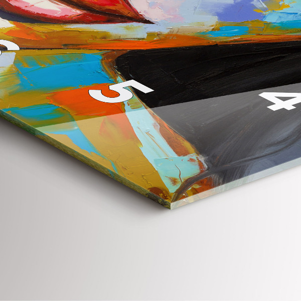 Čtvercové nástěnné hodiny Barevná tvář ženy