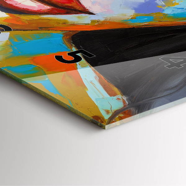 Čtvercové nástěnné hodiny Barevná tvář ženy