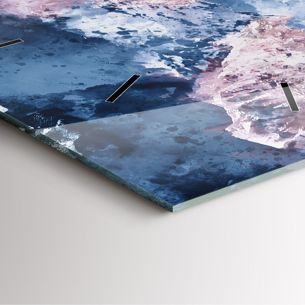 Čtvercové nástěnné hodiny Abstraktní pohoří