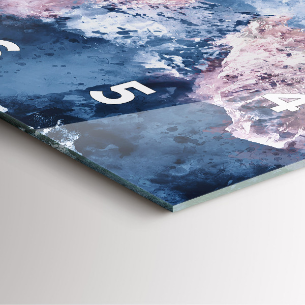 Čtvercové nástěnné hodiny Abstraktní pohoří