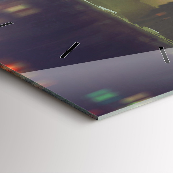 Čtvercové nástěnné hodiny Lidé s deštníky