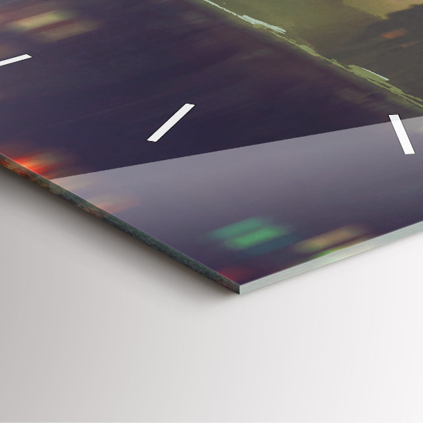 Čtvercové nástěnné hodiny Lidé s deštníky