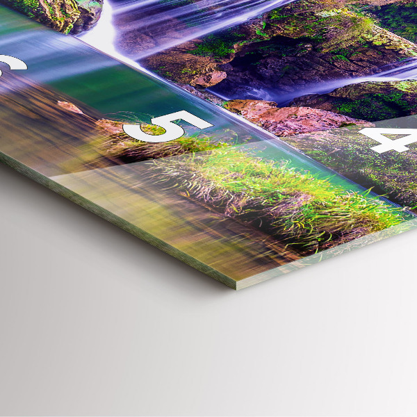 Čtvercové nástěnné hodiny Jiulong Vodopád Čína