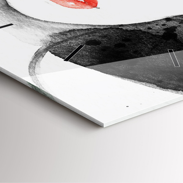 Čtvercové nástěnné hodiny Žena v klobouku