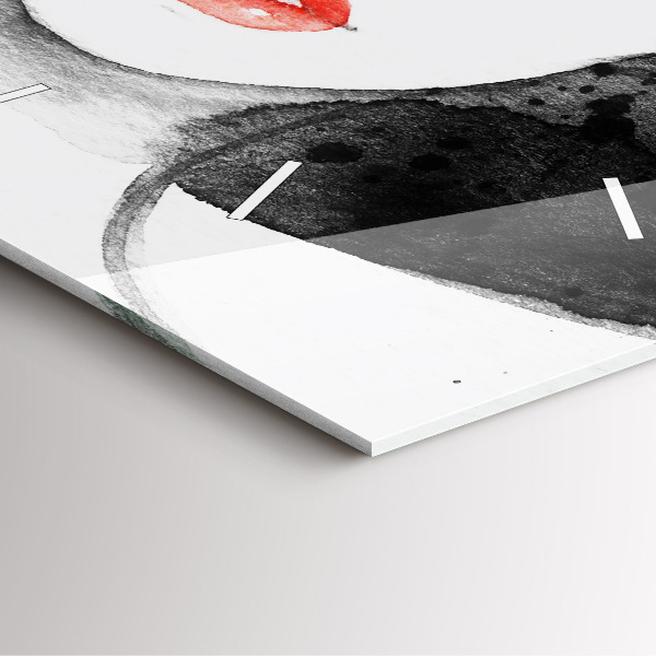 Čtvercové nástěnné hodiny Žena v klobouku