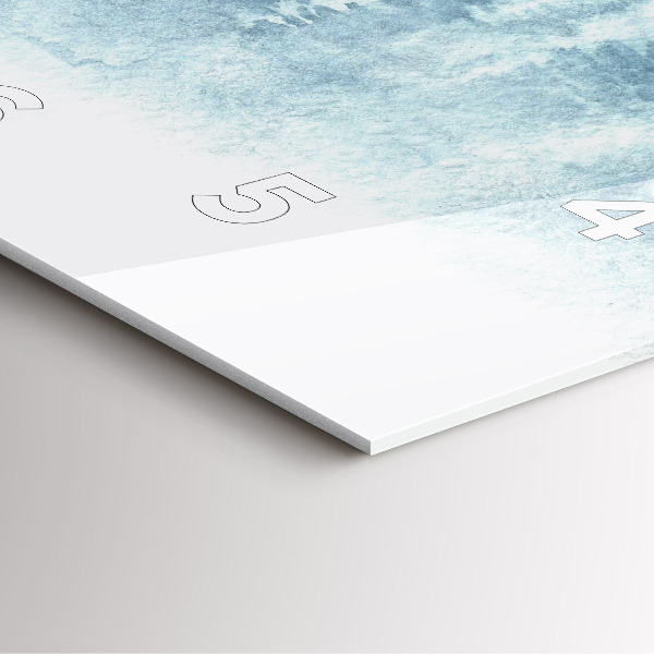 Čtvercové nástěnné hodiny Zimní les