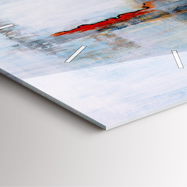 Skleněné hodiny čtvercové Abstrakce