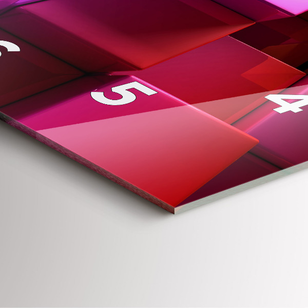 Skleněné hodiny čtvercové Barevné kostky