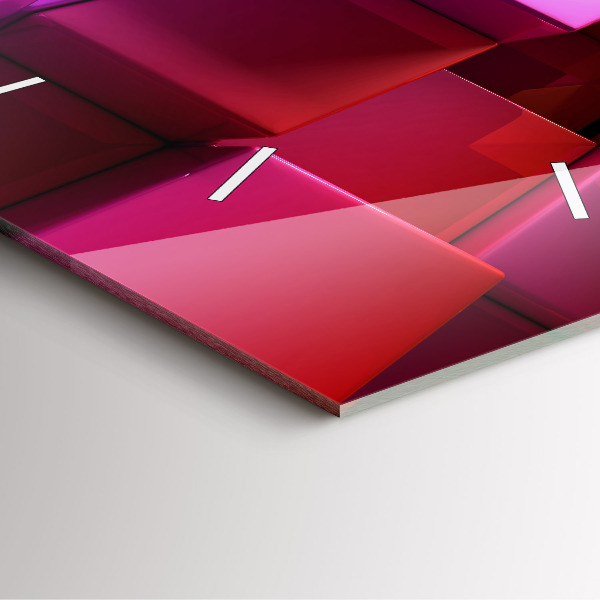 Skleněné hodiny čtvercové Barevné kostky