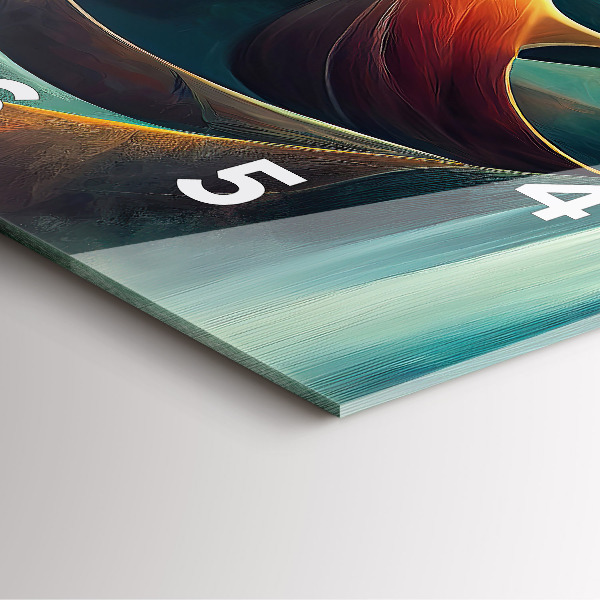 Čtvercové nástěnné hodiny Tekoucí vodopád