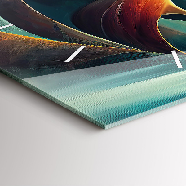 Čtvercové nástěnné hodiny Tekoucí vodopád