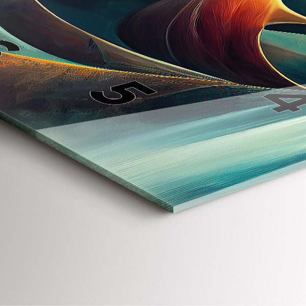 Čtvercové nástěnné hodiny Tekoucí vodopád