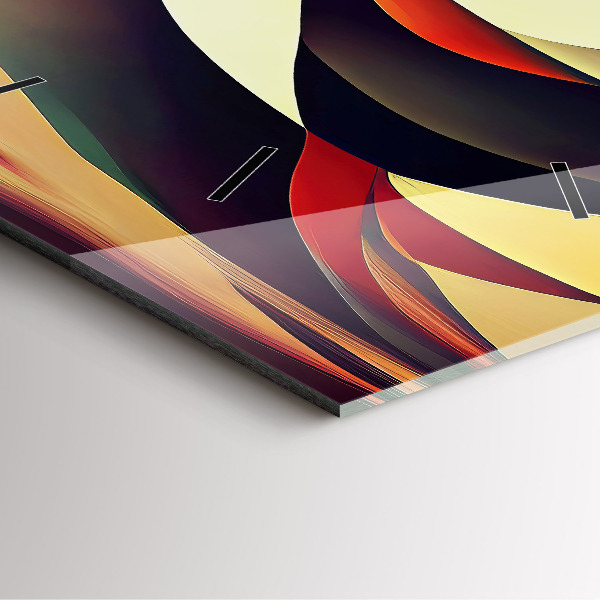 Čtvercové nástěnné hodiny Abstraktní linie na pozadí