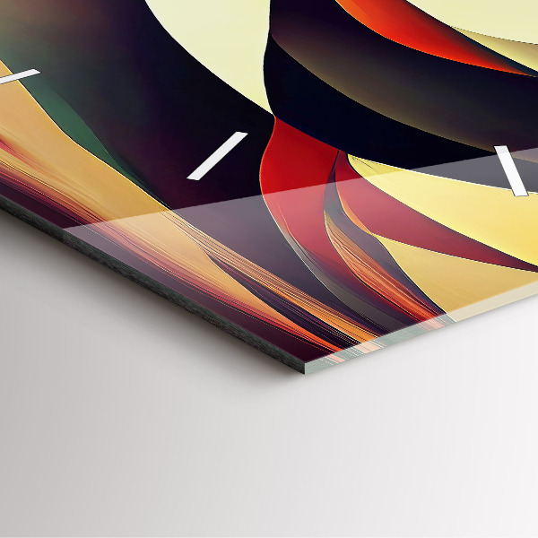 Čtvercové nástěnné hodiny Abstraktní linie na pozadí