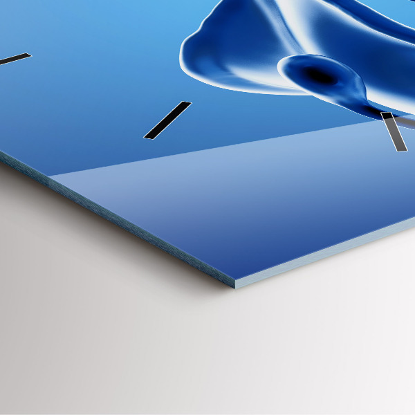 Čtvercové nástěnné hodiny Tekutá abstrakce