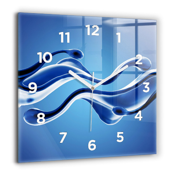 Čtvercové nástěnné hodiny Tekutá abstrakce