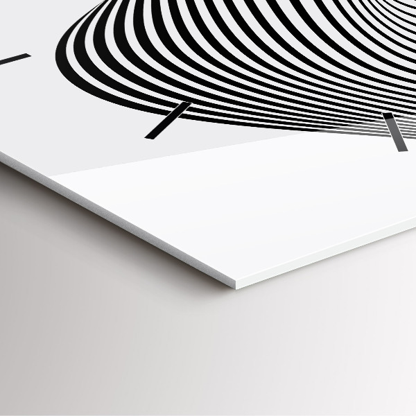 Čtvercové nástěnné hodiny Černobílé umění