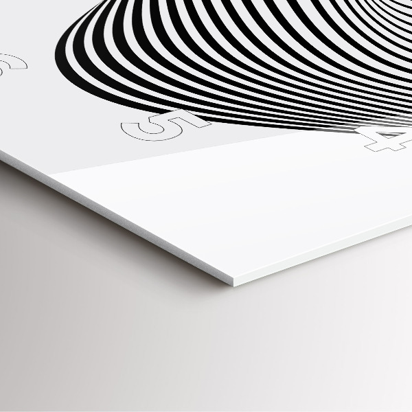 Čtvercové nástěnné hodiny Černobílé umění