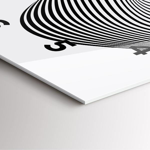 Čtvercové nástěnné hodiny Černobílé umění