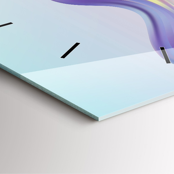 Čtvercové nástěnné hodiny Pastelová abstrakce vln