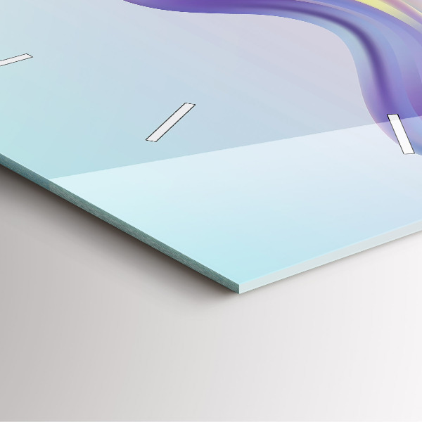 Čtvercové nástěnné hodiny Pastelová abstrakce vln