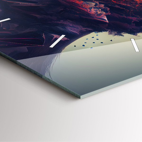 Čtvercové nástěnné hodiny Abstraktní žena