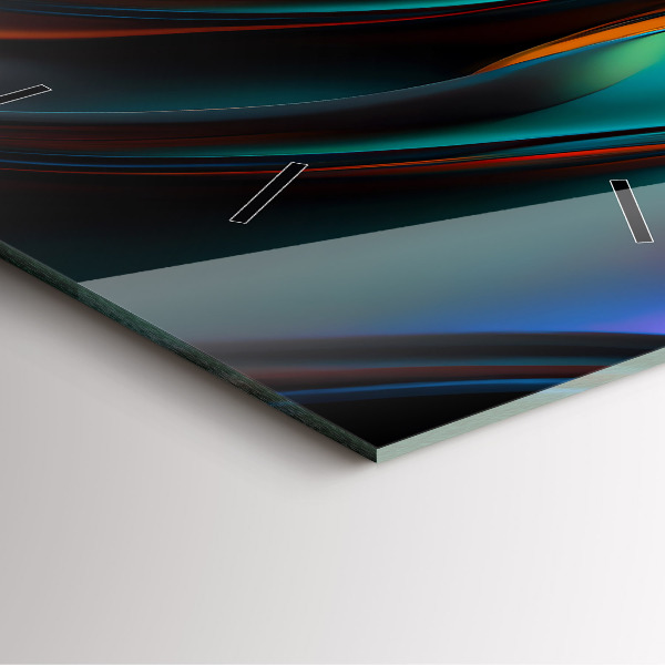 Čtvercové nástěnné hodiny Futuristická vlna