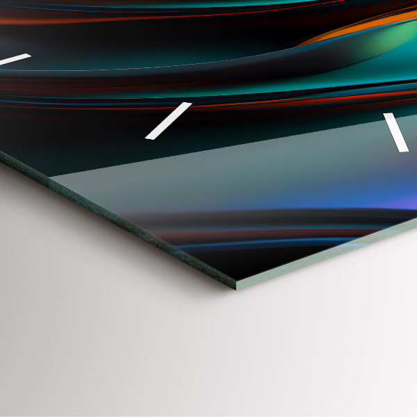 Čtvercové nástěnné hodiny Futuristická vlna